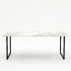 Rechthoekige marmeren eettafel Gambe U - Arabescato Carrara - 260x100cm