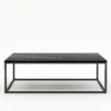 Rechthoekige marmeren salontafel Cornice - Nero Marquina - 140x70cm