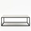 Rechthoekige marmeren salontafel Cornice - Mont Blanc Quartzite - 140x70cm