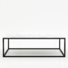 Rechthoekige marmeren salontafel Cornice - Bianco Carrara CD CHIARO - 140x70cm