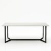 Rechthoekige marmeren eettafel Anatra - Mont Blanc Quartzite - 260x100cm