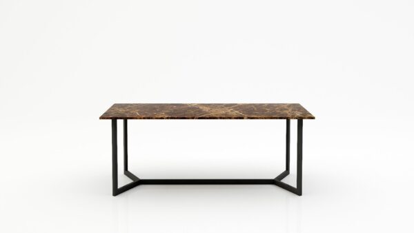 Rechthoekige marmeren eettafel Anatra - Emperador dark - 260x100cm