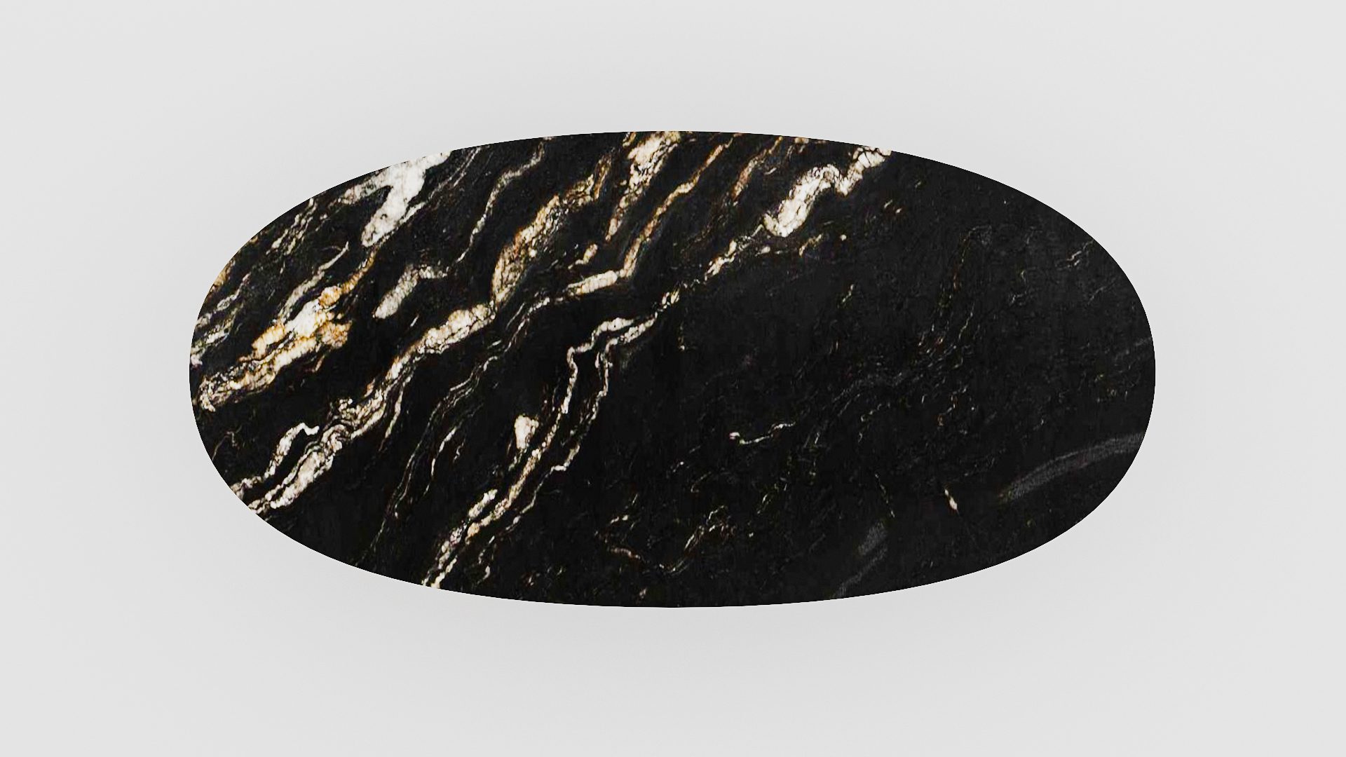 Ovale marmeren eettafel Anatra - Titanium - Afbeelding 4