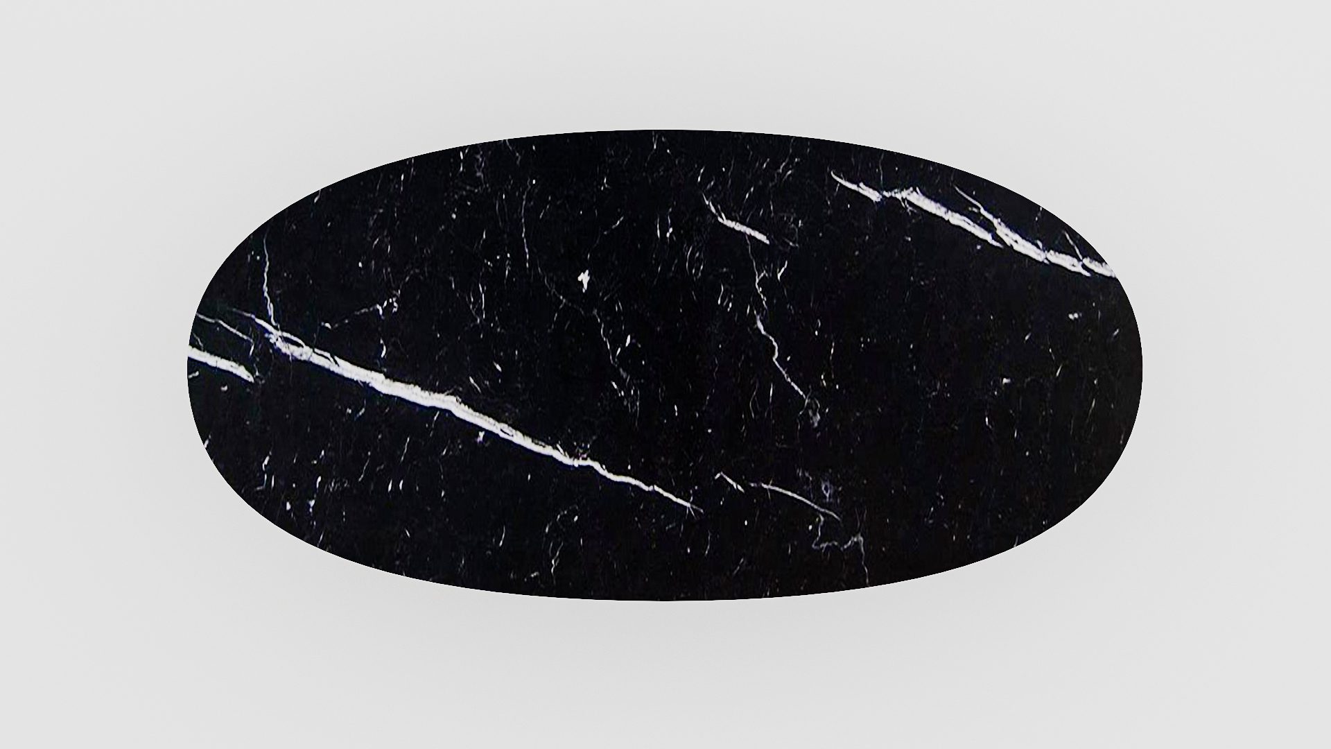 Ovale marmeren eettafel Anatra - Nero Marquina - Afbeelding 4