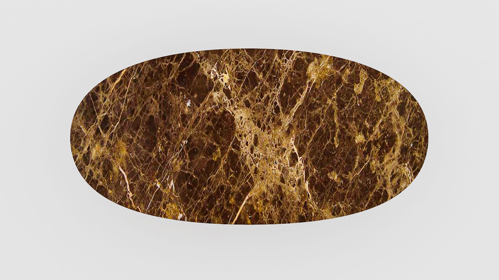 Ovale marmeren eettafel Anatra - Emperador dark - Afbeelding 4
