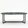 Ovale marmeren eettafel Anatra - Verde rameggiato - 260x130cm