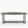 Ovale marmeren eettafel Anatra - Verde Guatemala - 260x130cm