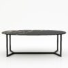 Ovale marmeren eettafel Anatra - Titanium - 260x130cm