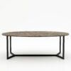 Ovale marmeren eettafel Anatra - Royal Brown - 260x130cm