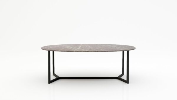 Ovale marmeren eettafel Anatra - Pietra Grey - 260x130cm