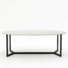 Ovale marmeren eettafel Anatra - Mont Blanc Quartzite - 260x130cm