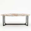 Ovale marmeren eettafel Anatra - Arabescato Orobico Rosso - 260x130cm