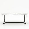 Ovale marmeren eettafel Anatra - Arabescato Carrara - 260x130cm