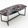 Deens ovale marmeren eettafel Anatra - Rosso Levanto - 260x120cm