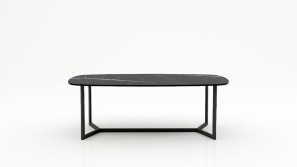 Deens ovale marmeren eettafel Anatra - Nero Marquina - 260x120cm