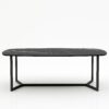 Deens ovale marmeren eettafel Anatra - Nero Marquina - 260x120cm