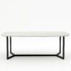 Deens ovale marmeren eettafel Anatra - Mont Blanc Quartzite - 260x120cm