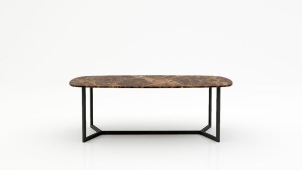 Deens ovale marmeren eettafel Anatra - Emperador dark - 260x120cm