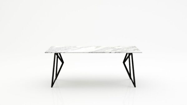 Rechthoekige marmeren eettafel Pipistrello - Arabescato Carrara - 260x100cm