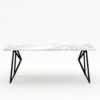 Rechthoekige marmeren eettafel Pipistrello - Arabescato Carrara - 260x100cm