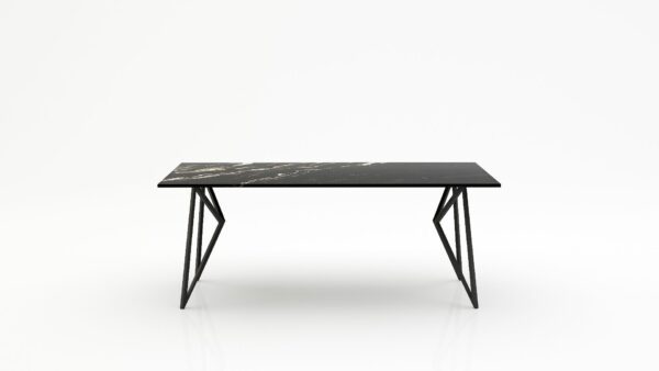 Rechthoekige marmeren eettafel Pipistrello - Titanium - 260x100cm