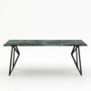 Rechthoekige marmeren eettafel Pipistrello - Verde rameggiato - 260x100cm