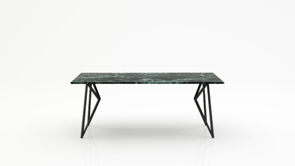 Rechthoekige marmeren eettafel Pipistrello - Verde rameggiato - 260x100cm