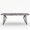 Deens ovale marmeren eettafel Pipistrello - Rosso Levanto - 260x120cm