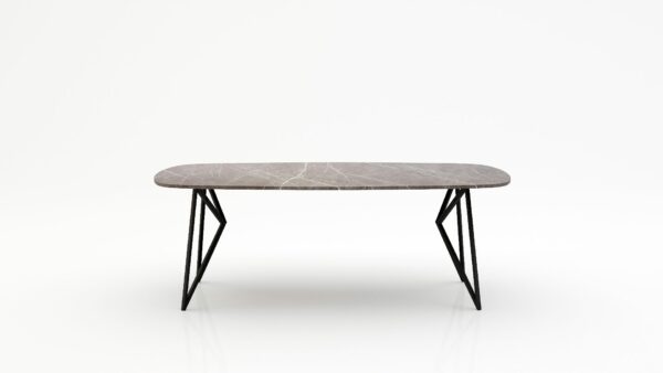 Deens ovale marmeren eettafel Pipistrello - Pietra Grey - 260x120cm