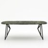 Deens ovale marmeren eettafel Pipistrello - Verde Guatemala - 260x120cm