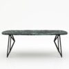 Deens ovale marmeren eettafel Pipistrello - Verde rameggiato - 260x120cm