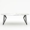 Ovale marmeren eettafel Pipistrello - Arabescato Carrara - 260x130cm