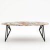 Ovale marmeren eettafel Pipistrello - Arabescato Orobico Rosso - 260x130cm