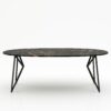 Ovale marmeren eettafel Pipistrello - Nero saint port laurent - 260x130cm