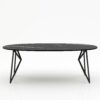 Ovale marmeren eettafel Pipistrello - Nero Marquina - 260x130cm