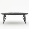 Ovale marmeren eettafel Pipistrello - Titanium - 260x130cm
