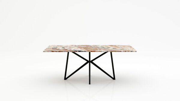 Rechthoekige marmeren eettafel Stella - Arabescato Orobico Rosso - 260x100cm