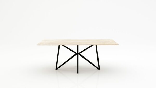 Rechthoekige marmeren eettafel Stella - Travertino Chiaro - 260x100cm