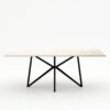 Rechthoekige marmeren eettafel Stella - Botticino Semi Classico - 260x100cm