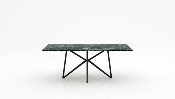 Rechthoekige marmeren eettafel Stella - Verde rameggiato - 260x100cm