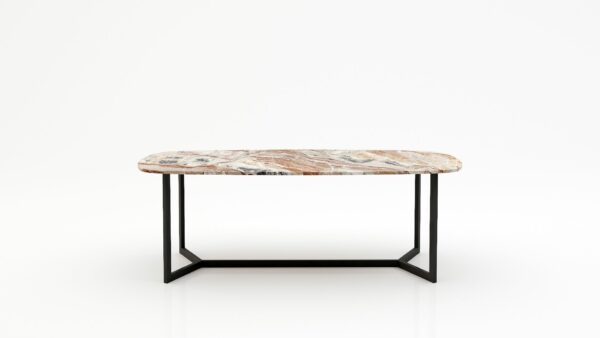 Deens ovale marmeren eettafel Anatra - Arabescato Orobico Rosso - 260x120cm