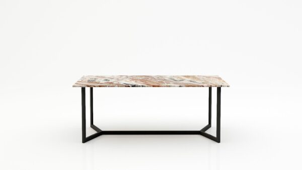 Rechthoekige marmeren eettafel Anatra - Arabescato Orobico Rosso - 260x100cm