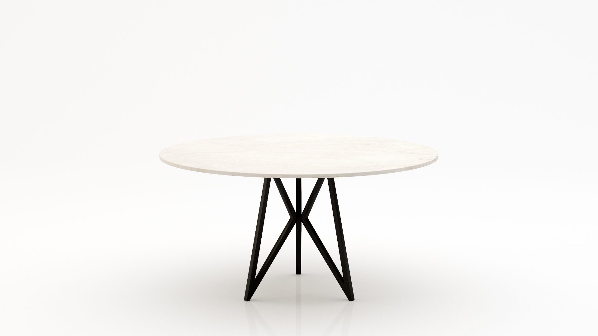 Ronde marmeren eettafel Pipistrello Tondo - Botticino Semi Classico - 170cm