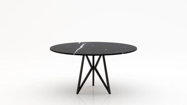 Ronde marmeren eettafel Pipistrello Tondo - Nero Marquina - 170cm