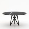 Ronde marmeren eettafel Pipistrello Tondo - Nero Marquina - 170cm