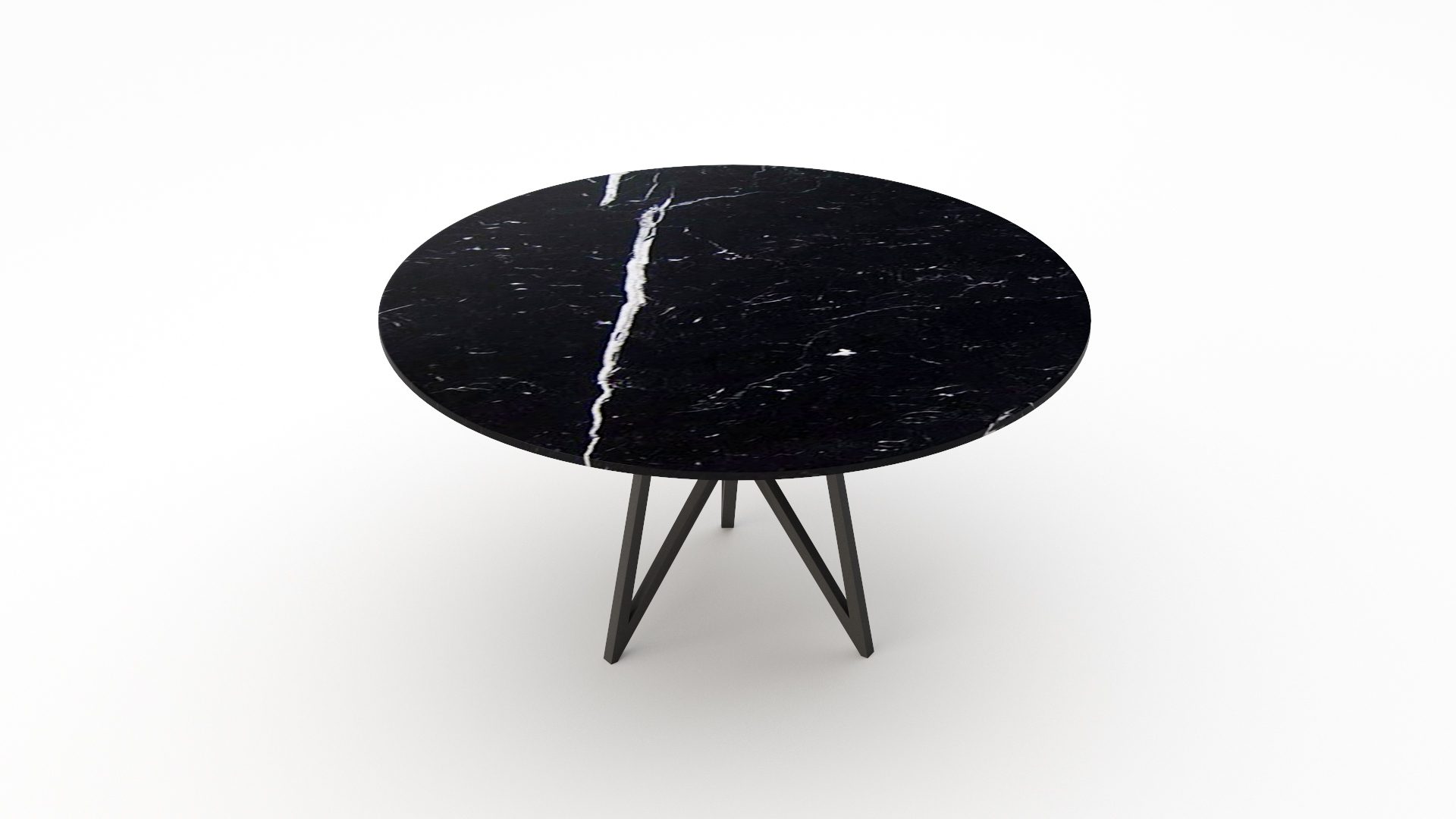 Ronde marmeren eettafel Pipistrello Tondo - Nero Marquina - Afbeelding 2