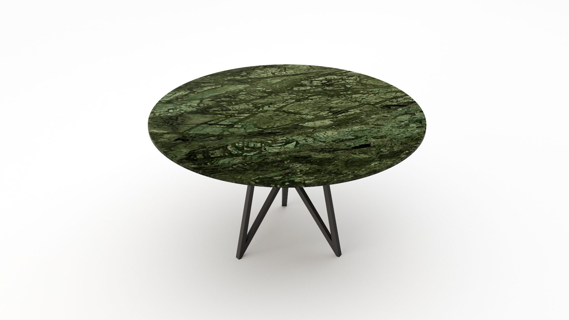 Ronde marmeren eettafel Pipistrello Tondo - Verde Guatemala - Afbeelding 2
