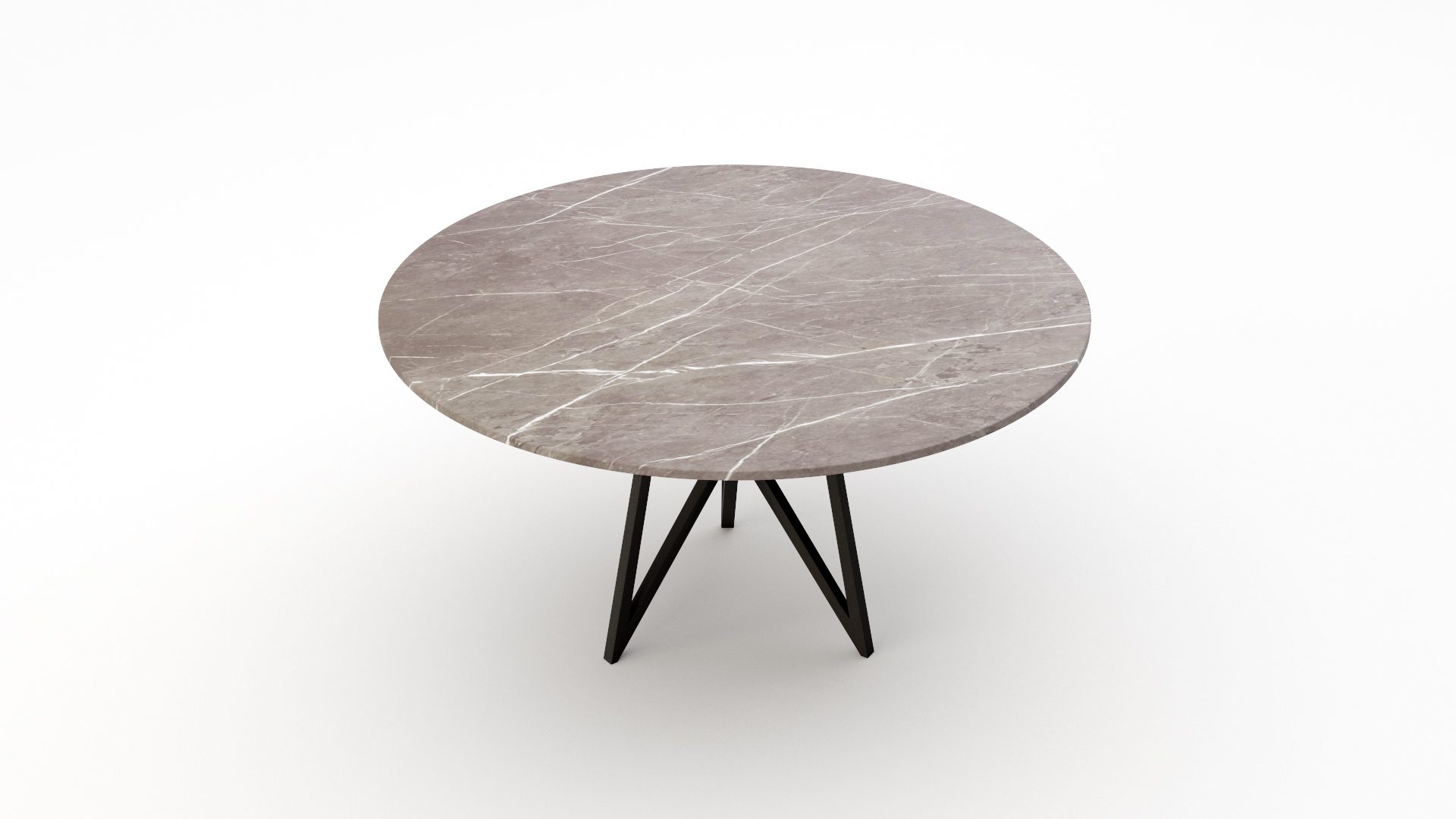 Ronde marmeren eettafel Pipistrello Tondo - Pietra Grey - Afbeelding 2