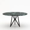 Ronde marmeren eettafel Pipistrello Tondo - Verde rameggiato - 170cm