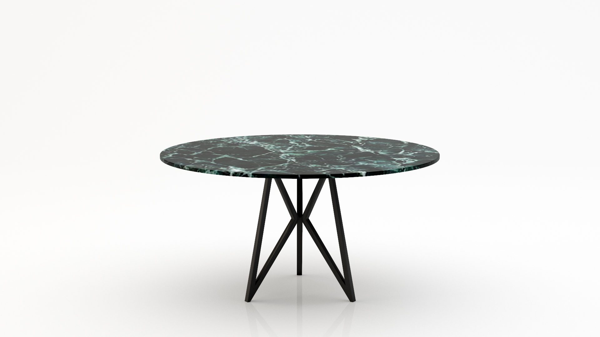 Ronde marmeren eettafel Pipistrello Tondo - Verde rameggiato - 170cm